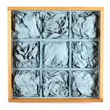 Blue Relief I by Jacob Drachler, Acrylic on canvas and grid wood box, sold Nov 2020