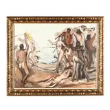 A Gestural Figurative Composition by Paul Georges, Oil on linen, sold Nov 2020