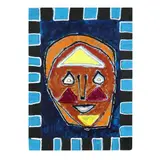 Mask by Francisco Sainz, Oil on paper, sold Nov 2020