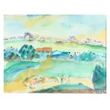 Untitled Landscape by Tony Siani, Watercolor on paper, sold Nov 2020