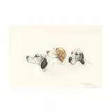 Three Setters by Léon Danchin, Hand-colored etching, sold Nov 2020