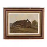 Abandoned Homestead by Samuel Hodgkins, Oil on canvas laid to board, sold Nov 2020