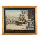 Central Park, Winter Sports by Henry Schile, Hand-colored lithograph, sold Nov 2020