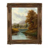 Riverscape by Octavius Clark, Oil on canvas, sold Nov 2020