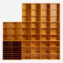 Bookshelves, set of eight by Mogens Koch, c. 1960, pine, sold Apr 2022