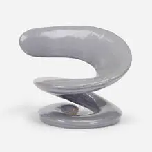 L'Aspirale chair by Louis Durot, 1968, lacquered polyurethane, sold Mar 2022
