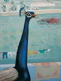 The Bachelor on the Terrace II by Jagannath Panda, Acrylic on canvas, sold Sep 2008