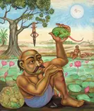 Frog Catchers of Udiyankulangara by Gopikrishna, Oil on canvas, sold Sep 2008