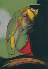 Untitled by Anandajit Ray, Mixed media on paper, sold Sep 2008