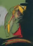 Untitled by Anandajit Ray, Mixed media on paper, sold Sep 2008