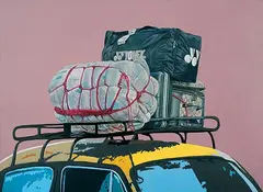 Saat Samundra Par (Across the Seven Seas) by Subodh Gupta, Oil on canvas, sold Sep 2008