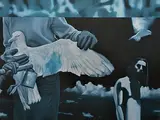 How Far you Fly? by T.V. Santhosh, Oil on canvas, sold Sep 2008