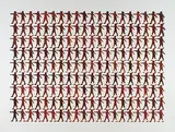 Flag March 7 by Nataraj Sharma, Serigraph with colour flocking on pigment stained paper, sold Sep 2008