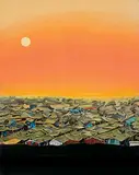 Sun Set Point by Prajakta Palav Aher, Mixed media on paper, sold Sep 2008