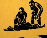 Death on the Street - 2 by Sudhir Patwardhan, Acrylic on canvas, offered Sep 2008