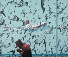 Against the Wind by Shibu Natesan, Oil on canvas, sold Sep 2008