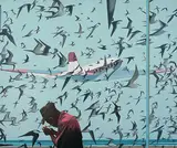 Against the Wind by Shibu Natesan, Oil on canvas, sold Sep 2008