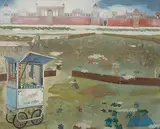 The Heritage Tour Guide - 3 by Arunanshu Chowdhury, Acrylic and oil on canvas, sold Sep 2008
