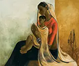 Untitled by B. Prabha, Oil on canvas, sold Jun 2008
