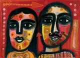 Untitled by Badri Narayan, Watercolour on paper, sold Jun 2008