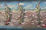 Recalling the Broken Sentence by Sudarshan Shetty, Acrylic, oil and enamel on canvas, sold Jun 2008