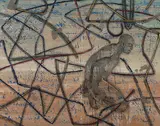 Untitled by G.R. Iranna, Acrylic on tarpaulin, sold Jun 2008