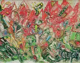 Enchanted Garden by F. N. Souza, Oil on canvas board, sold Jun 2008