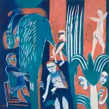 The Blue Pool by K. G. Subramanyan, Acrylic on canvas, offered Jun 2008