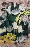 Bleeding Hearts by Hema Upadhyay, Gouache, arcylic, dry pastels, and photograph on paper, sold Jun 2008