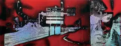 Riverbed by Justin Ponmany, Mixed media on canvas, sold Jun 2008