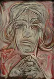 Potrait in Retrospect by Krishen Khanna, Oil on canvas, sold Jun 2008