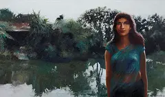 Untitled by Bikash Bhattacharjee, Oil on canvas, sold Jun 2008