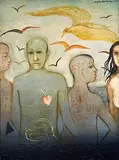 Visarjan by Anjolie Ela Menon, Oil on masonite, offered Jun 2008