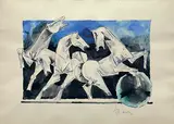 Untitled by M. F. Husain, Watercolour on paper, sold Jun 2008
