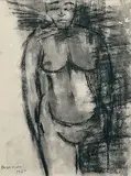 Untitled by Akbar Padamsee, Charcoal on paper, sold Jun 2008