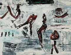 Untitled by Ram Kumar, Acrylic on paper, sold Jun 2008