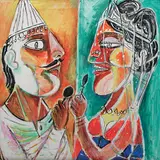 Madhuchandrika by Paritosh Sen, Acrylic on canvas, offered Jun 2008