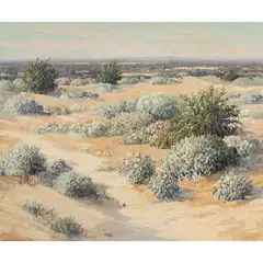 Desert View by Carl Sammons, oil on canvas (affixed to board), sold Jun 2026