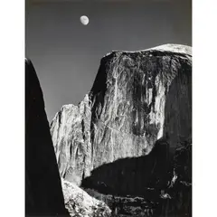Half Dome and Moon by Ansel Adams, gelatin silver print, sold Jun 2026