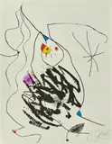 Journal d'un graveur II by Joan Miró, 1975, Gravure au lavis, eau-forte et aquatinte en couleurs, imprimée sur papier BFK Rives filigrané, sold May 2023
