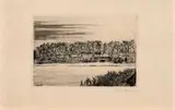 Le Pont du bois à Ostende by James Ensor, 1889, Eau-forte sur cuivre sur Vergé de Japon, sold May 2023