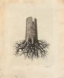 La Folie Almayer (Planche III pour "le lien de paille") by René Magritte, 1968, Eau-forte en noir sur Japon nacré, sold May 2023