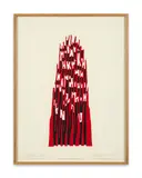 Cut Trough Column by David Nash, 2017, Pochoir en couleurs, sold May 2023