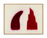 Two forms : Magenta and Crimson by David Nash, 2018, Pochoir en couleurs, sold May 2023