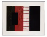 With red by Sean Scully, 1993, Bois gravé en couleurs, sold May 2023