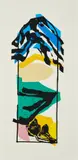 Sans titre by Jean-Pierre Pincemin, 1998, Sérigraphie et collages en couleurs, sold May 2023