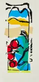 Sans titre by Jean-Pierre Pincemin, 1998, Sérigraphie et collages en couleurs, sold May 2023