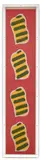 Rouge + Jaune by Claude Viallat, 1998, Sérigraphie en 3 couleurs, imprimée sur papier Kraft armé, sold May 2023
