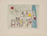 Scènes familières - 1962 - l'abum by Roberto Matta, Album composé de 8 eaux-fortes et aquatintes en couleurs, sold May 2023