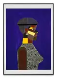 Woman in Optimum Blue by Derrick Adams, 2017, Pigment print ; signed, dated and numbered on the back, sold May 2023